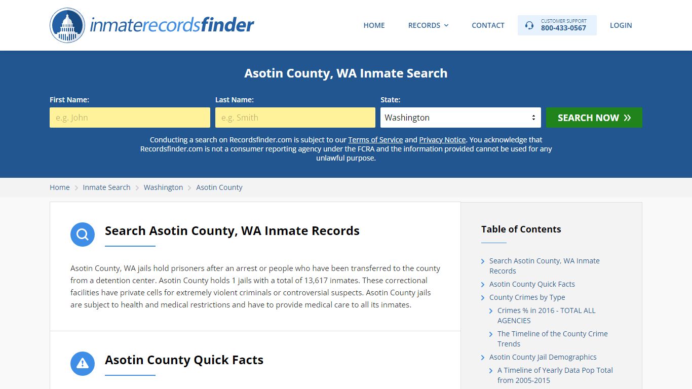 Asotin County, WA Inmate Lookup & Jail Records Online